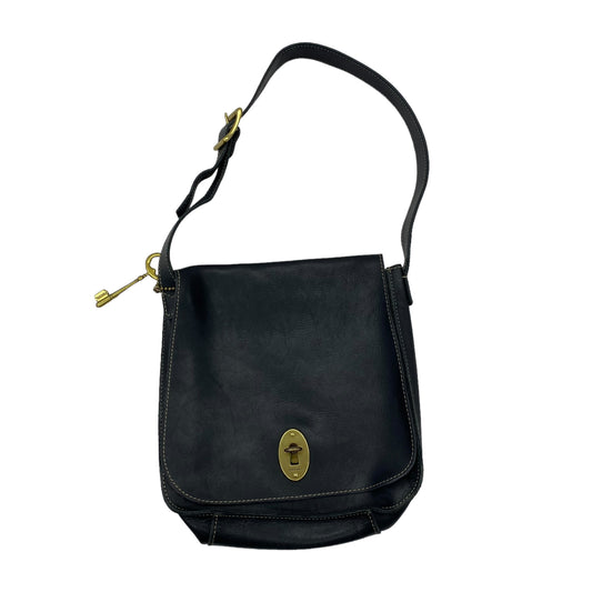 BLACK HANDBAG LEATHER by FOSSIL Size:SMALL