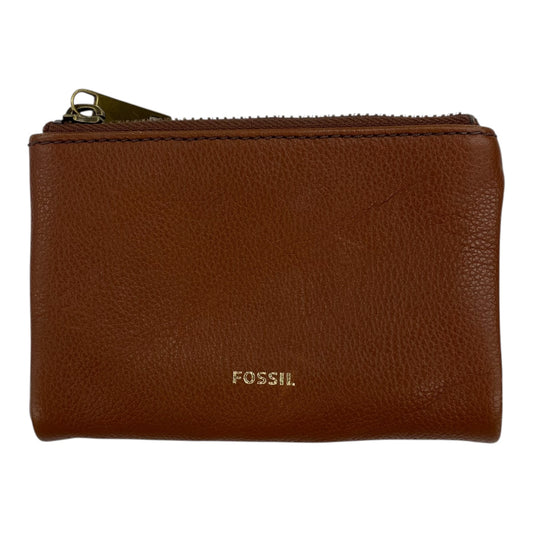Wallet Leather By Fossil In Brown, Size:Small