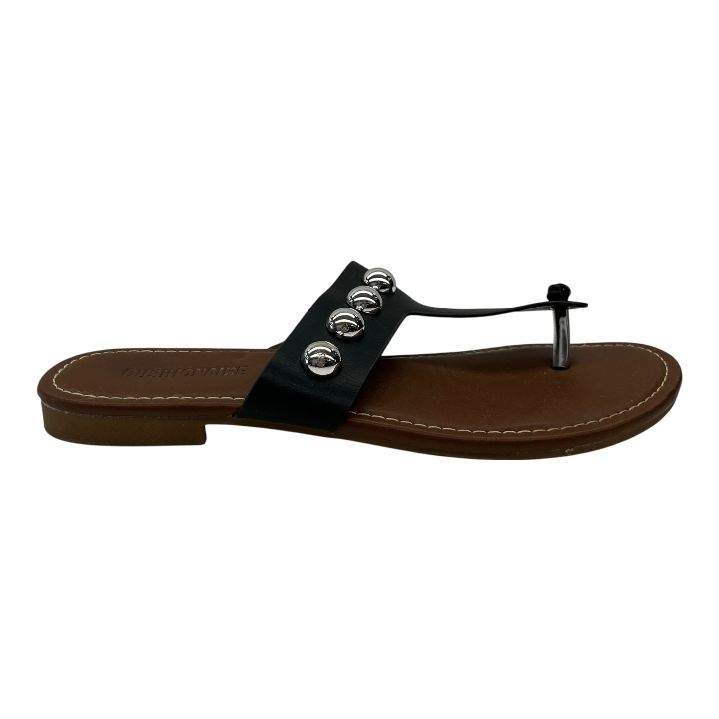 Sandals Flats By Cushionaire In Black, Size:8