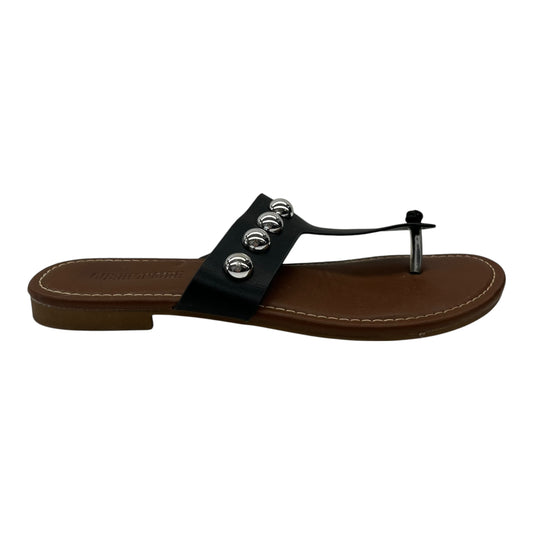 Sandals Flats By Cushionaire In Black, Size:8
