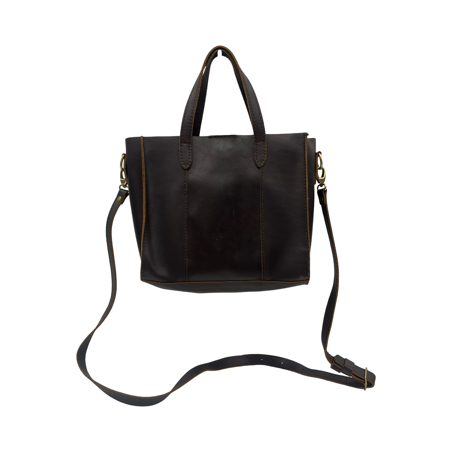 Tote Leather By Portland Leather In Brown, Size:Small