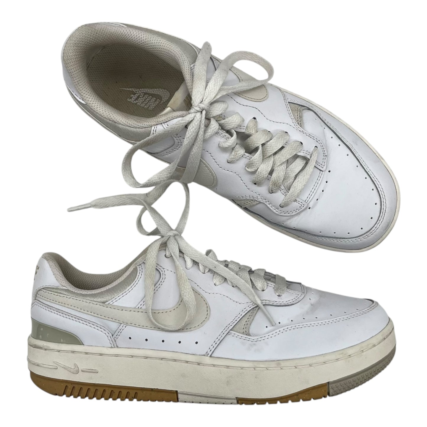 Shoes Sneakers By Nike In Tan & White, Size:8.5