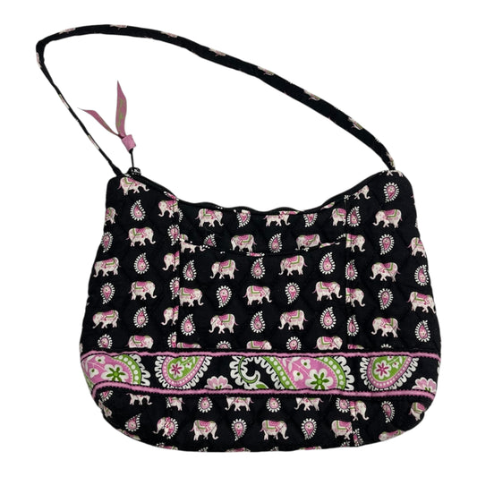 Handbag By Vera Bradley In Black & Pink, Size:Small