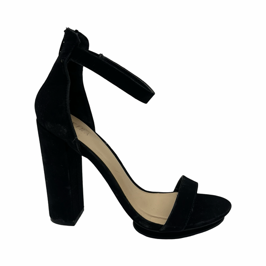 Sandals Heels Block By Akira In Black, Size:8