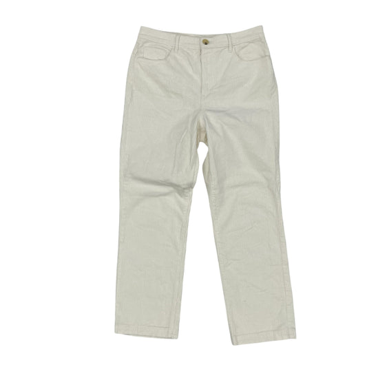 Pants Corduroy By Loft In Cream, Size:8