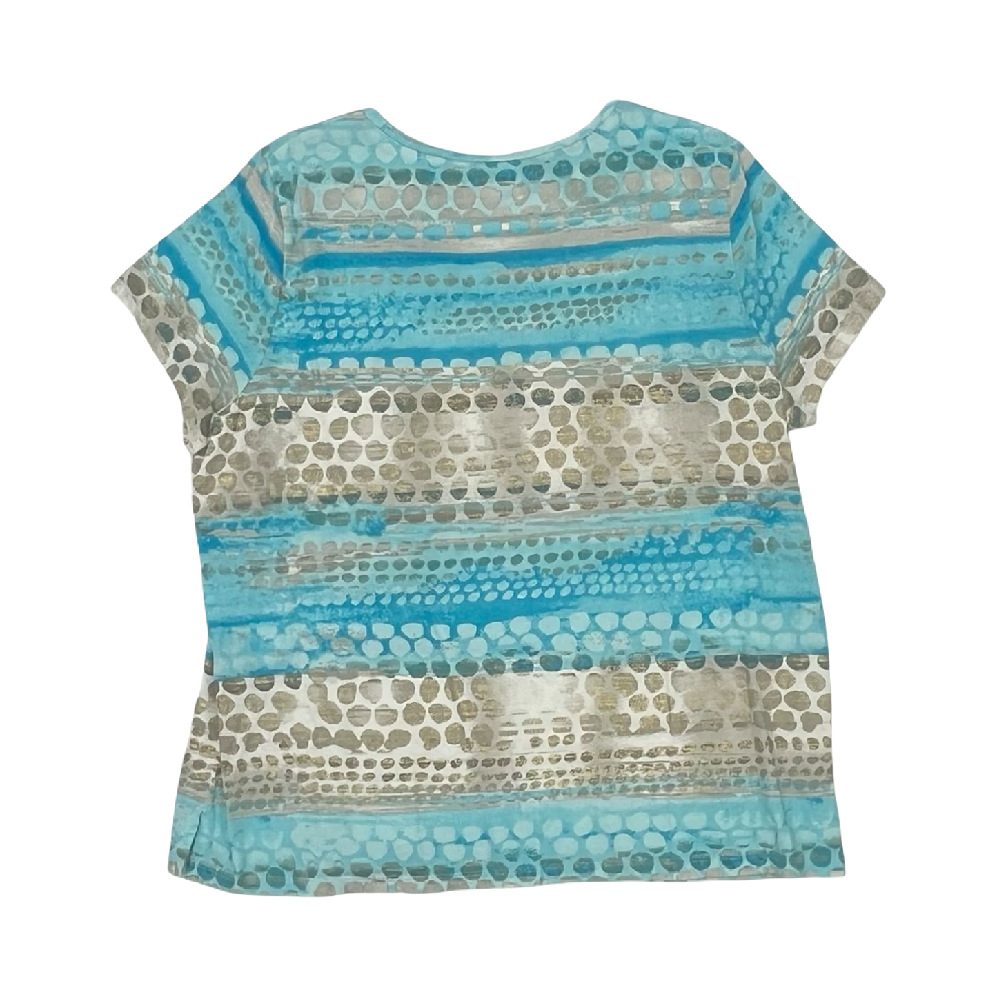 Top Ss By Chicos In Blue & Gold, Size:Xl