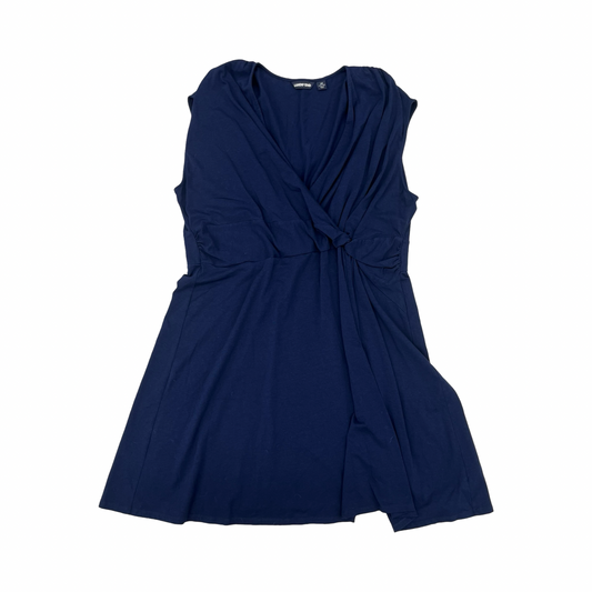 Dress Casual Midi By Lands End In Navy, Size:3X