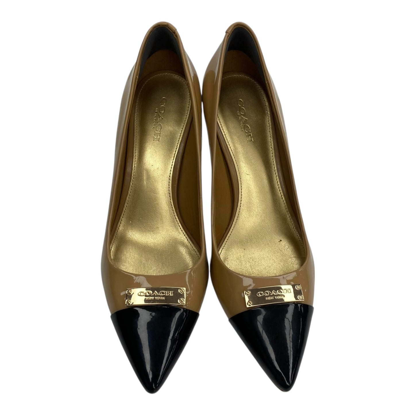 Shoes Designer By Coach In Black & Tan, Size:7