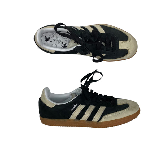Shoes Sneakers By Adidas In Black & Cream, Size:6