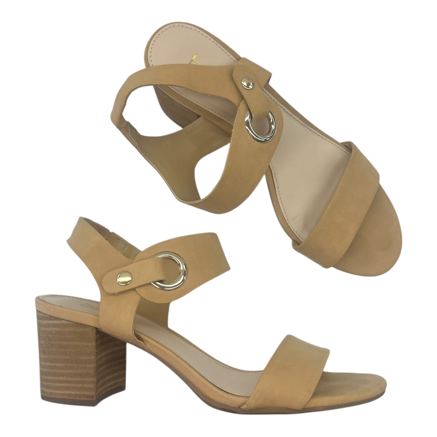 Sandals Heels Block By Bar Iii In Brown, Size:7.5