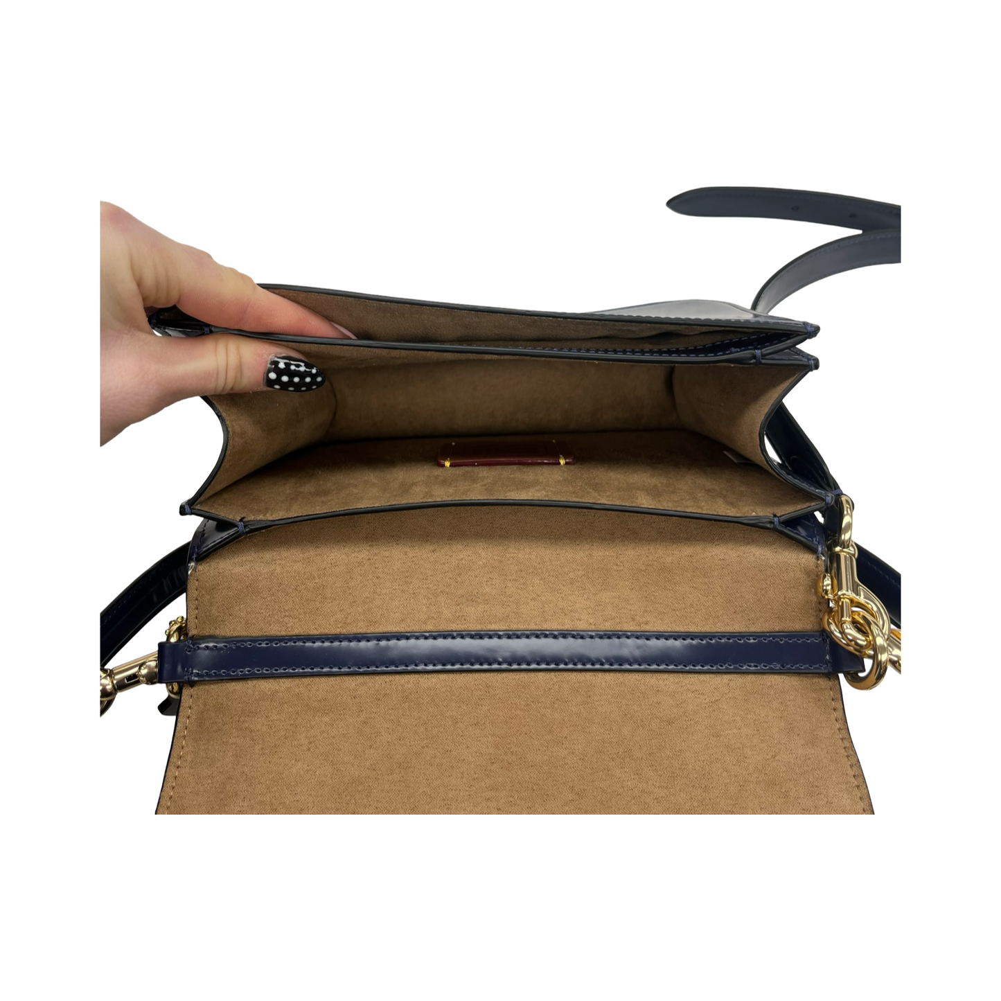 Crossbody Designer By Coach In Navy, Size:Medium