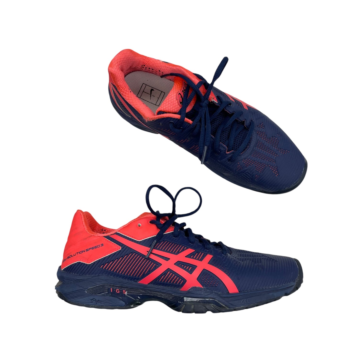 Shoes Athletic By Asics In Blue & Orange, Size:7.5