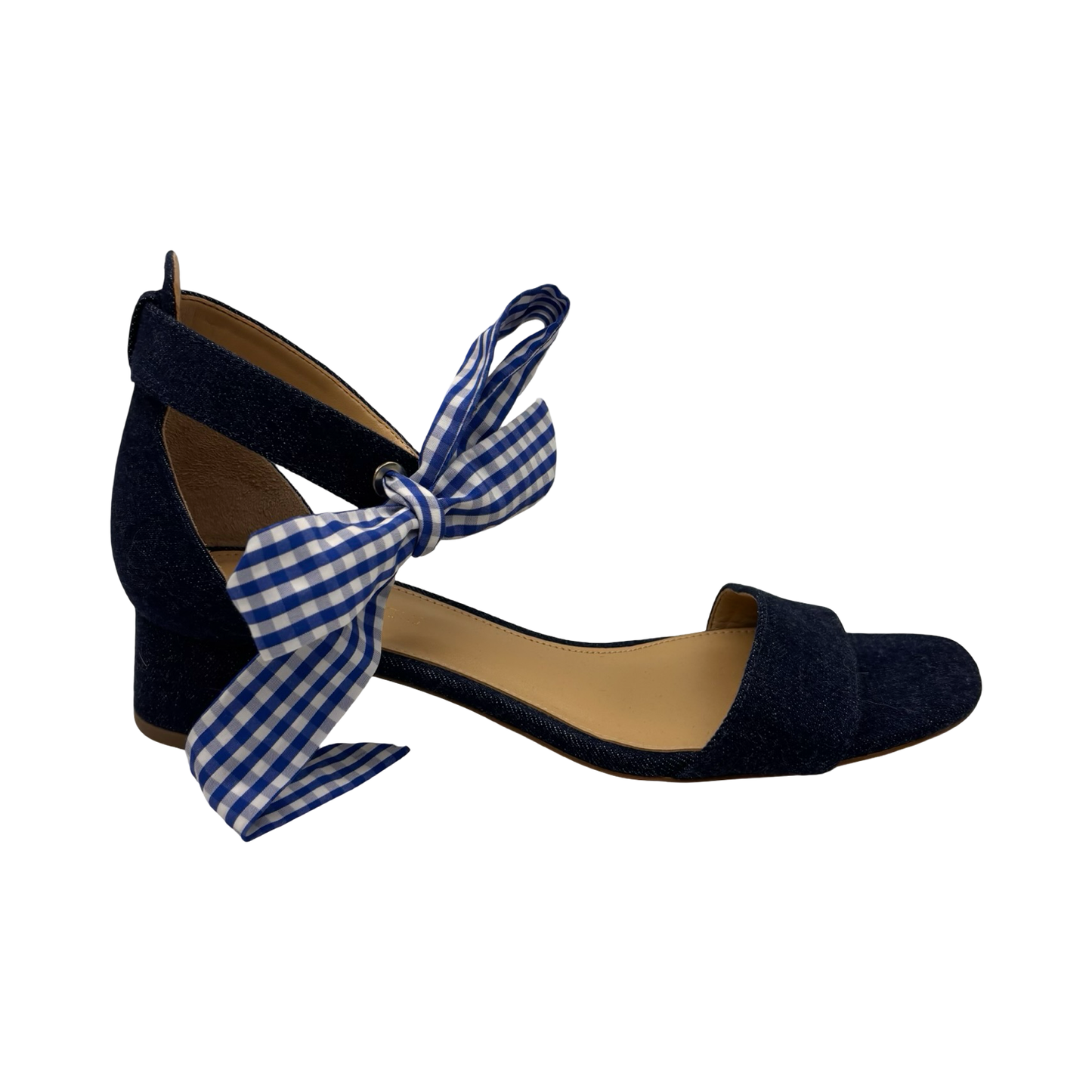 Sandals Heels Block By Talbots In Blue, Size:8.5