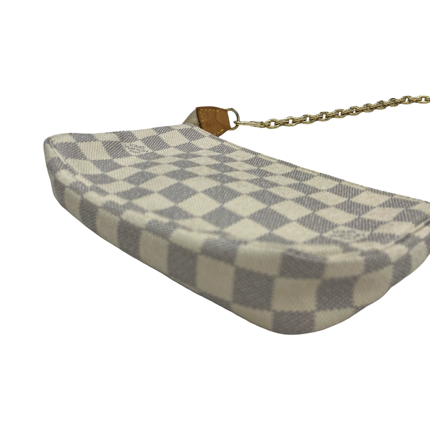 Handbag Luxury Designer By Louis Vuitton In Blue & Cream, Size:Small