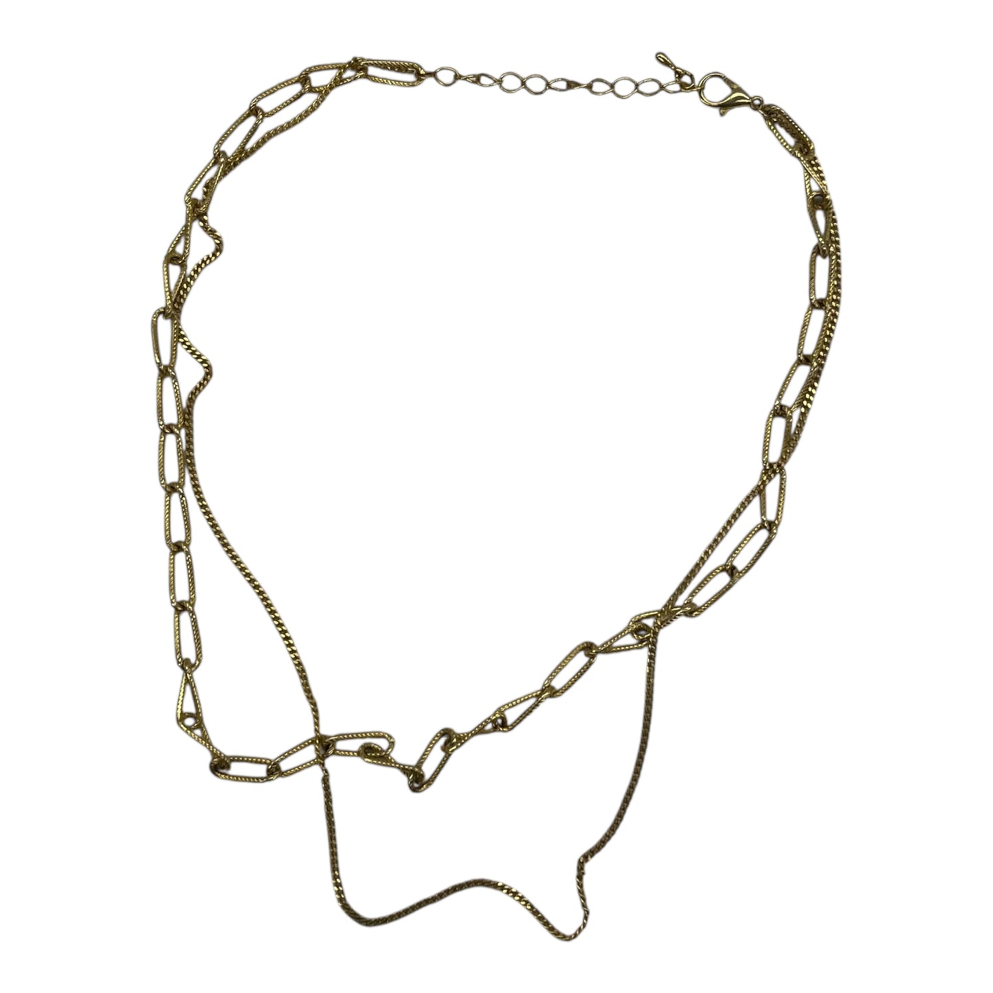 Necklace Layered By Clothes Mentor In Gold