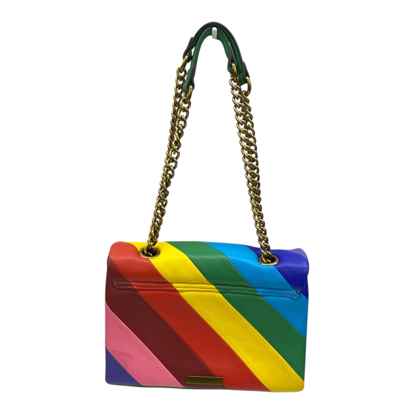 Crossbody Designer By Kurt Geiger In Rainbow Print, Size:Large