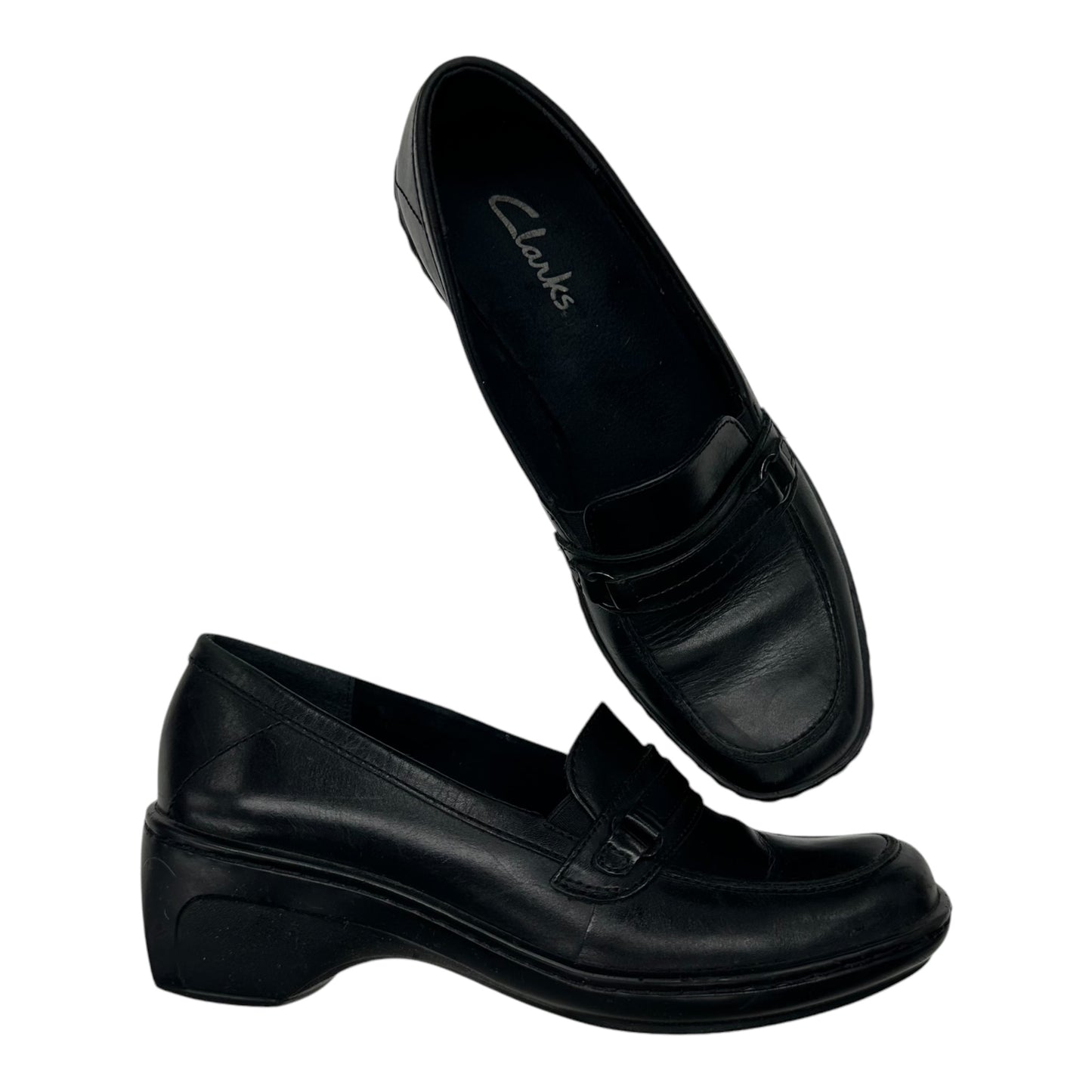 Shoes Flats By Clarks In Black, Size:7.5