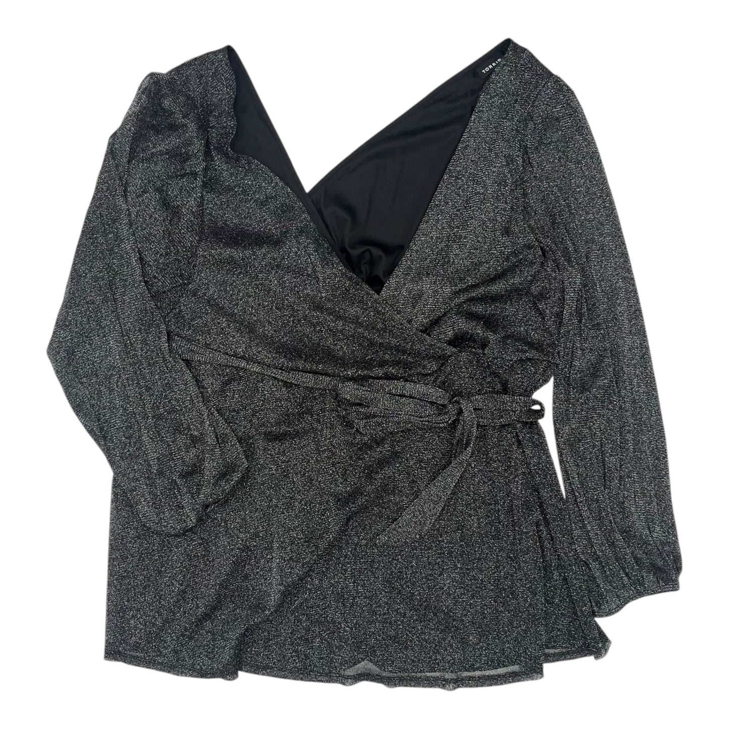 Blouse Ls By Torrid In Black, Size:6