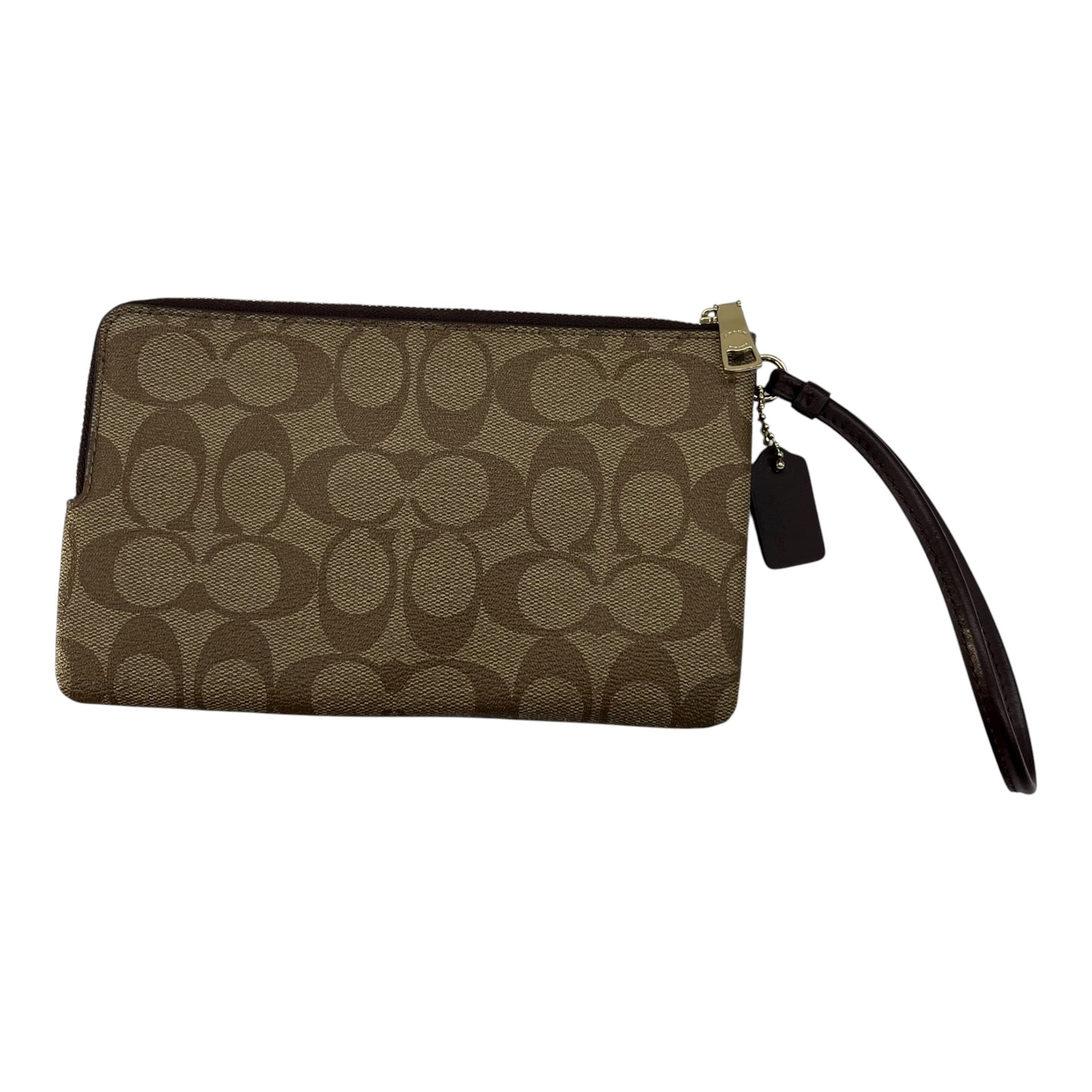 Wristlet Designer By Coach In Tan, Size:Large