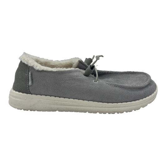 GREY SHOES FLATS by HEY DUDE Size:7