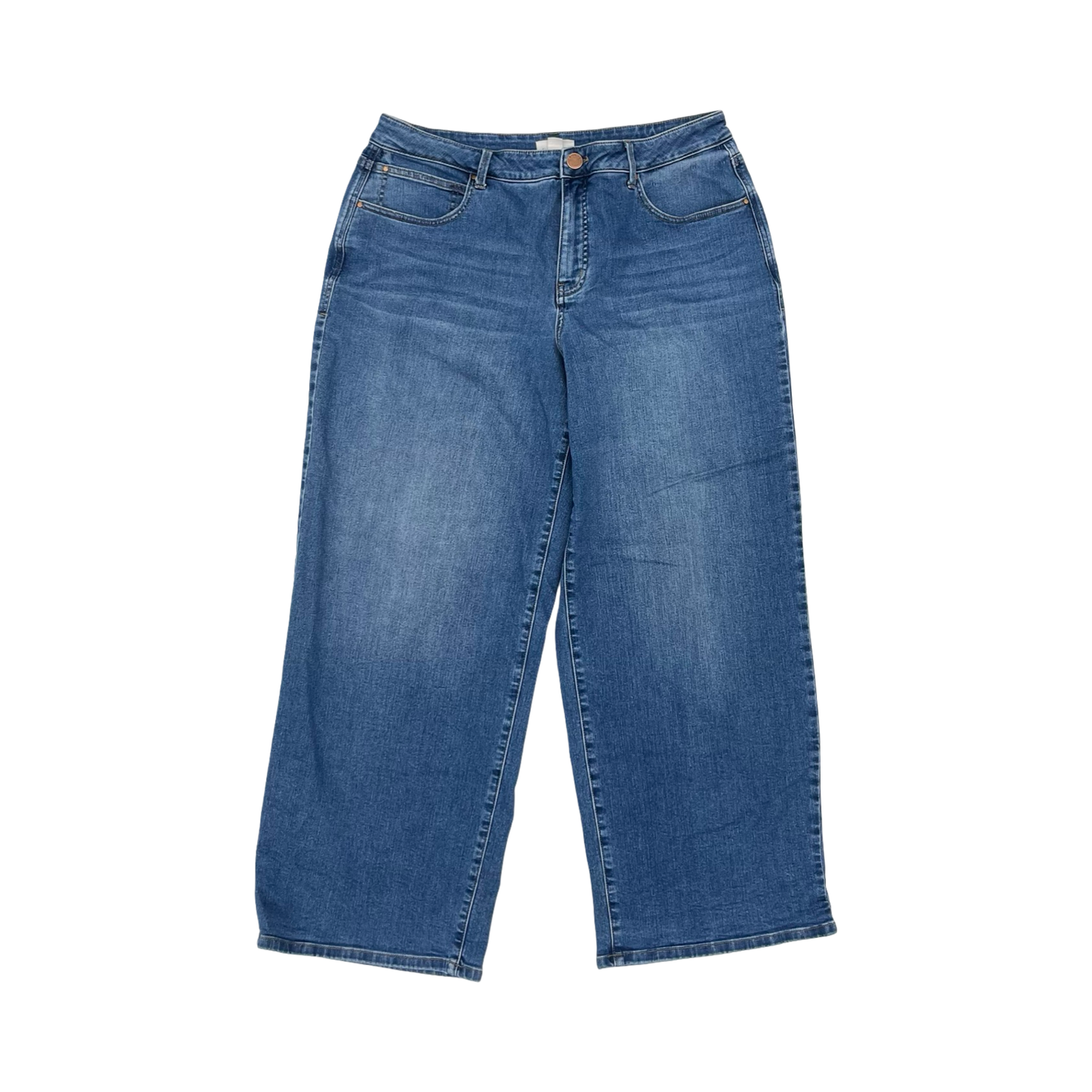 Jeans Wide Leg By Maurices In Blue Denim, Size:18