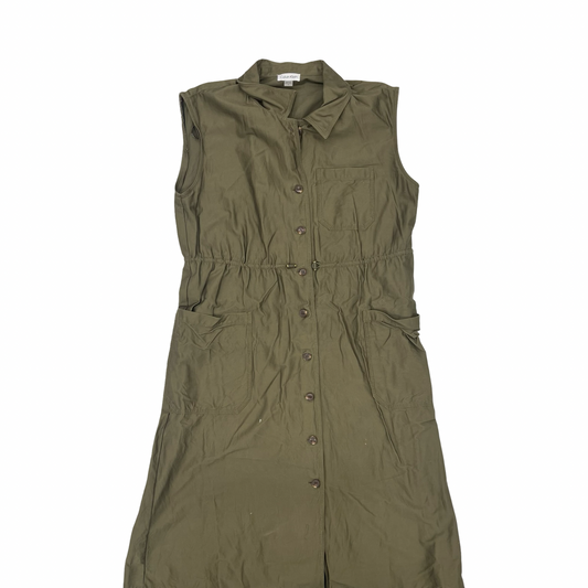 Dress Casual Midi By Calvin Klein In Green, Size:14