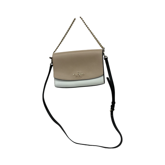 Crossbody Designer By Kate Spade In Tan & White, Size:Small