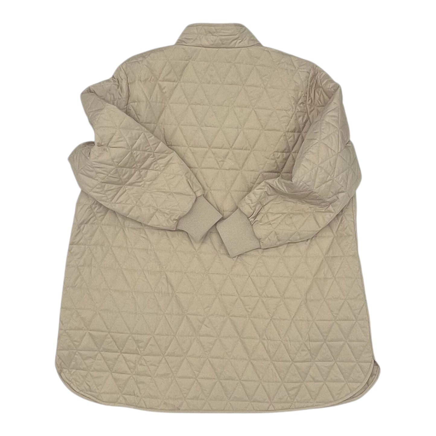 Coat Puffer & Quilted By Lane Bryant In Tan, Size:1X