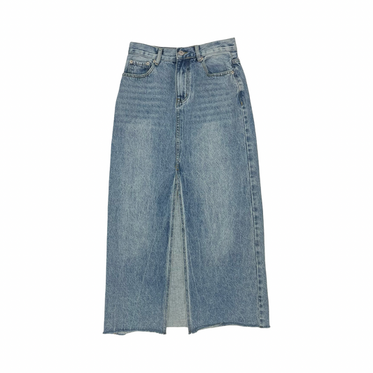 Skirt Midi By Steve Madden In Blue Denim, Size:2
