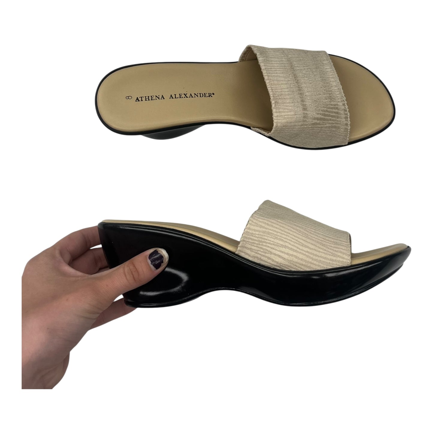 Shoes Heels Block By Clothes Mentor In Cream, Size:8