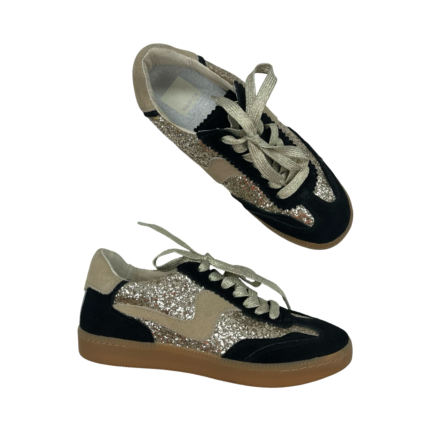 Shoes Sneakers By Dolce Vita In Black & Gold, Size:6