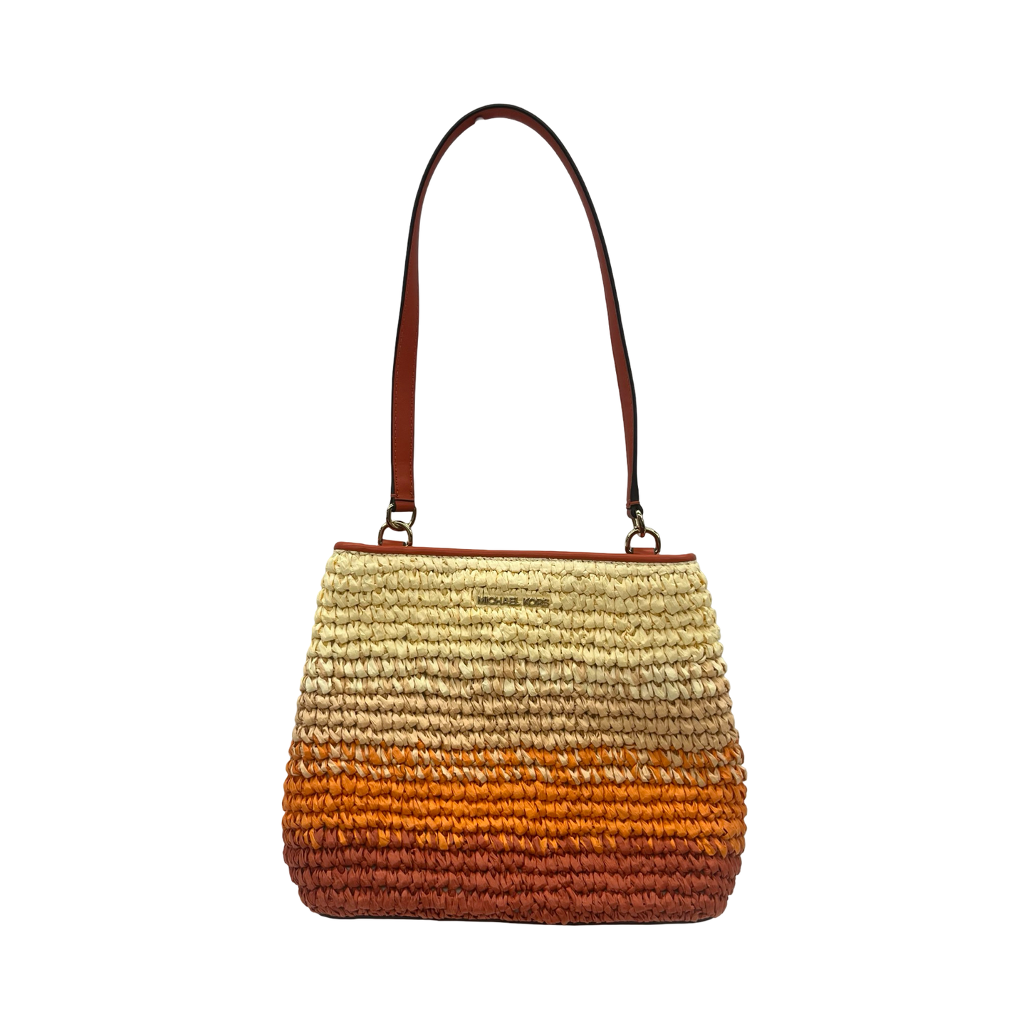 Handbag Designer By Michael Kors In Brown & Orange, Size:Medium