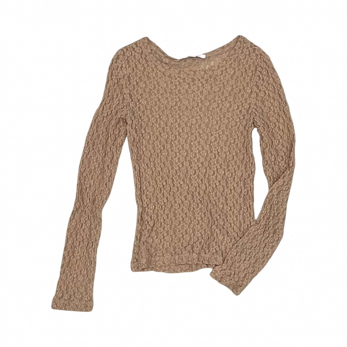 Blouse Ls By Loft In Tan, Size:S
