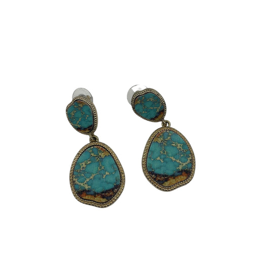Earrings Dangle/Drop By Clothes Mentor In Teal