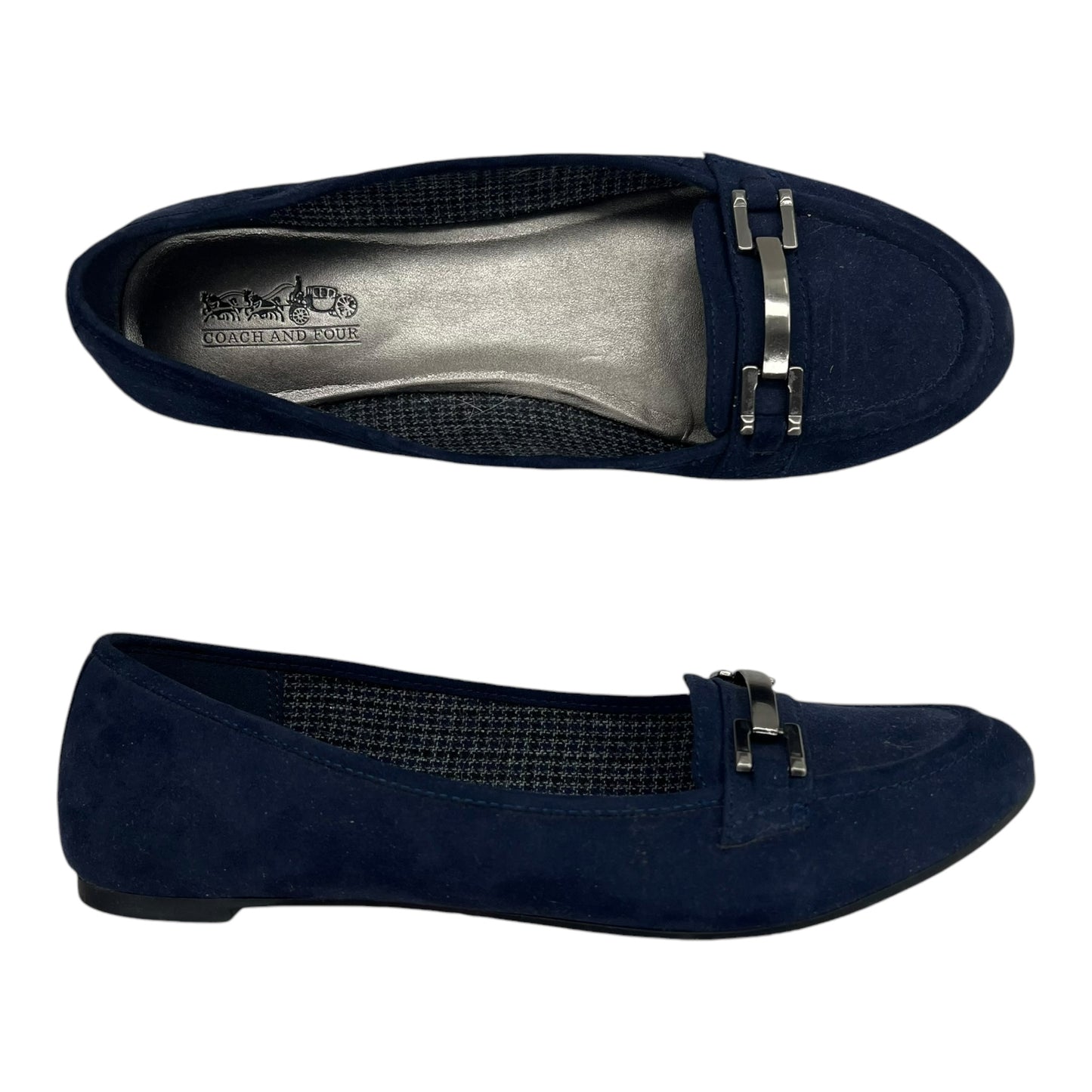 Shoes Flats By Coach And Four In Navy, Size:7.5