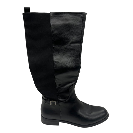 Boots Knee Flats By Clothes Mentor In Black, Size:11