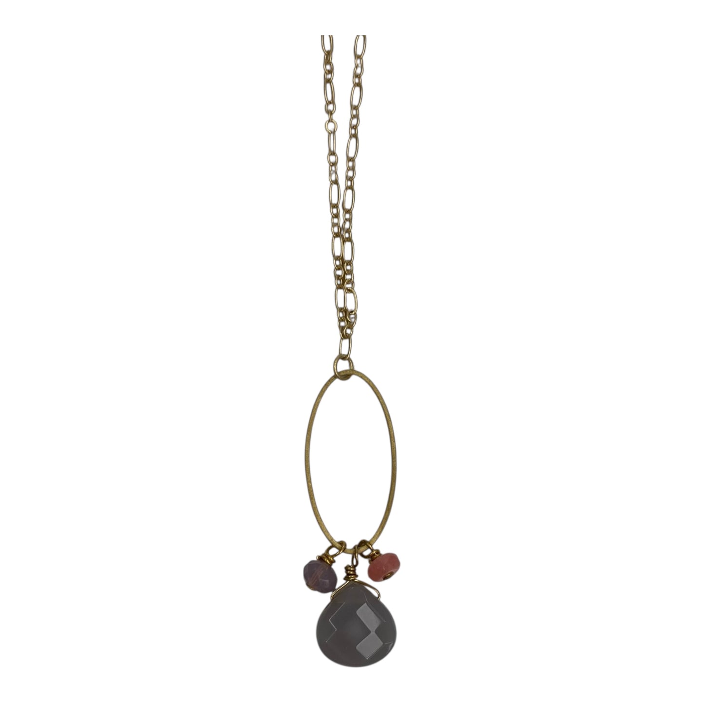 Necklace Charm By    Clothes Mentor In Gold & Grey