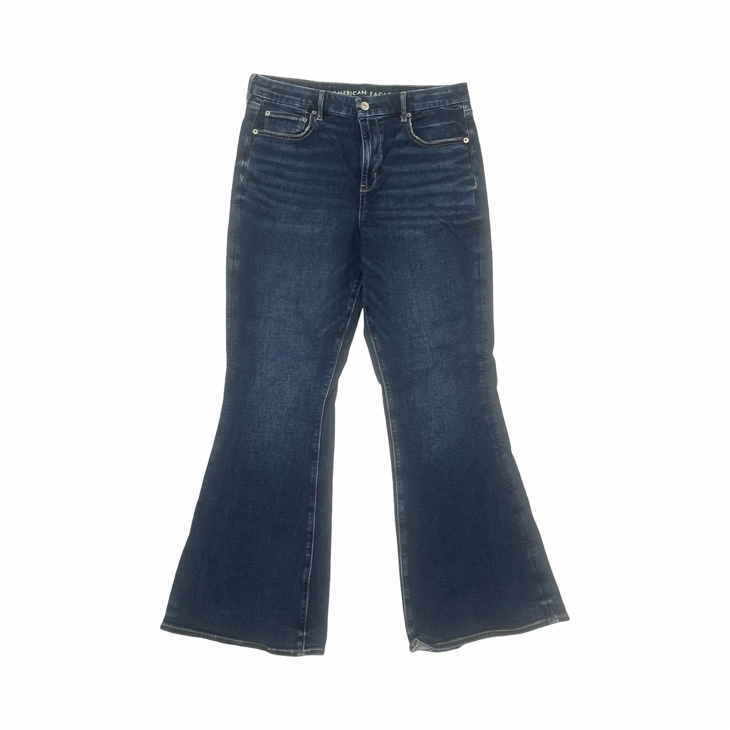 Jeans Flared By American Eagle In Blue Denim, Size:14