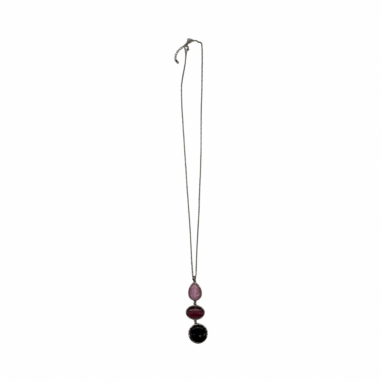 Necklace Lariat & Y-Drop By Clothes Mentor In Pink & Purple