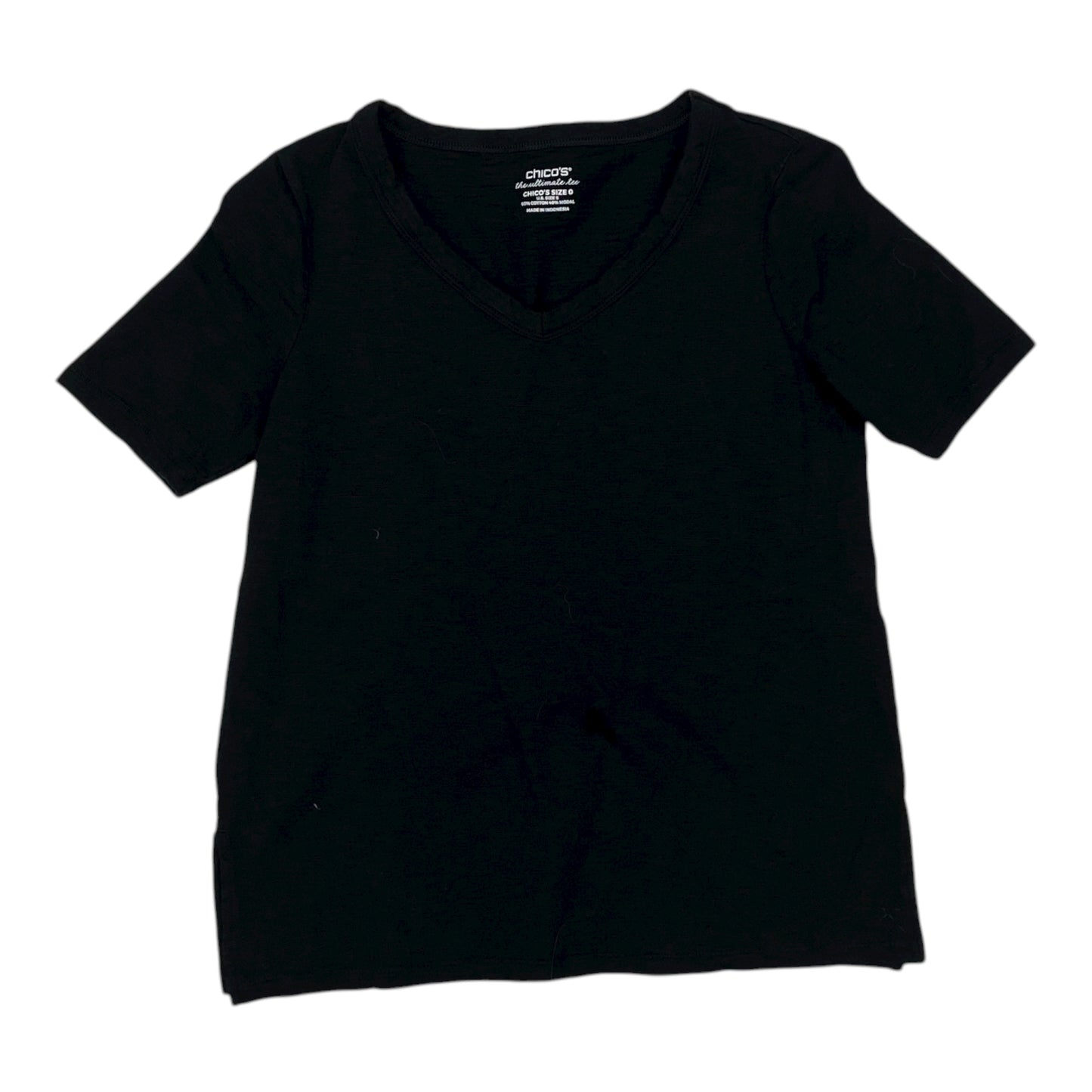 Top Ss Basic By Chicos In Black, Size:S