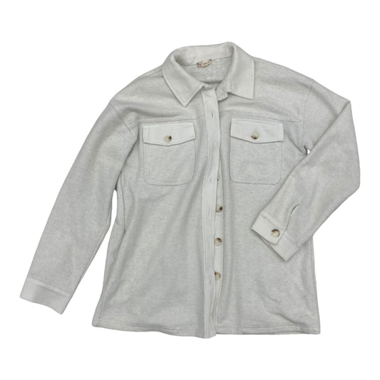 Jacket Shirt By Hem & Thread In Cream, Size:L