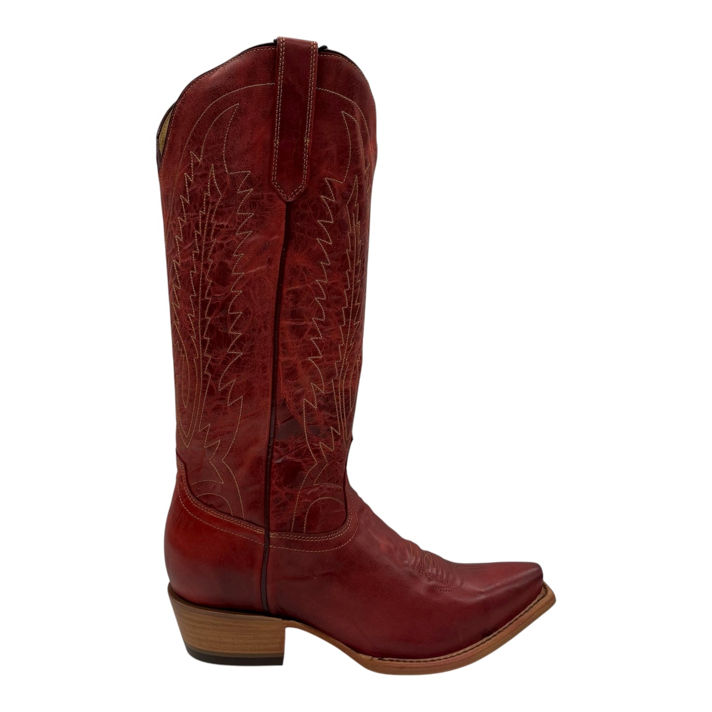 Boots Western By Cmb In Red, Size:9