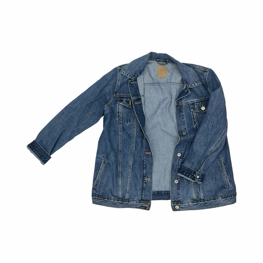 Jacket Denim By Gap In Blue Denim, Size:M