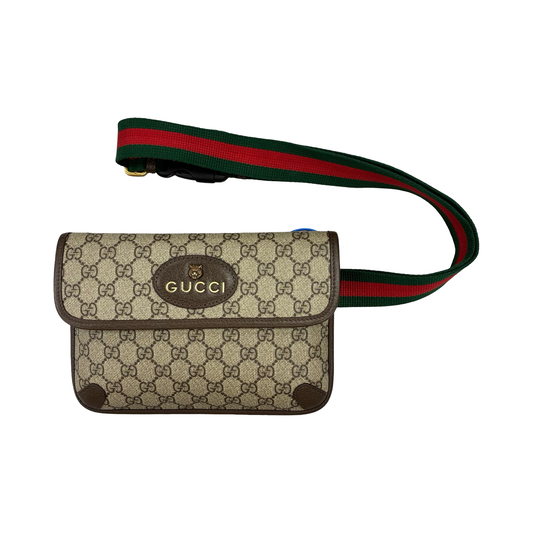 Belt Bag Luxury Designer By Gucci In Brown & Tan, Size:Medium
