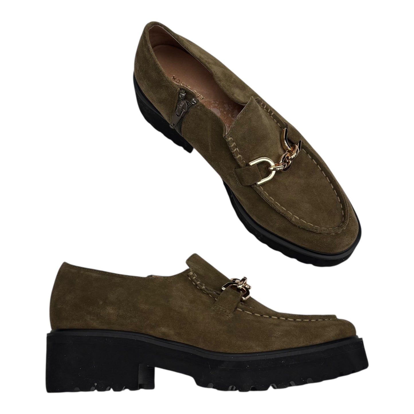 Shoes Flats By Clothes Mentor In Green, Size:8.5