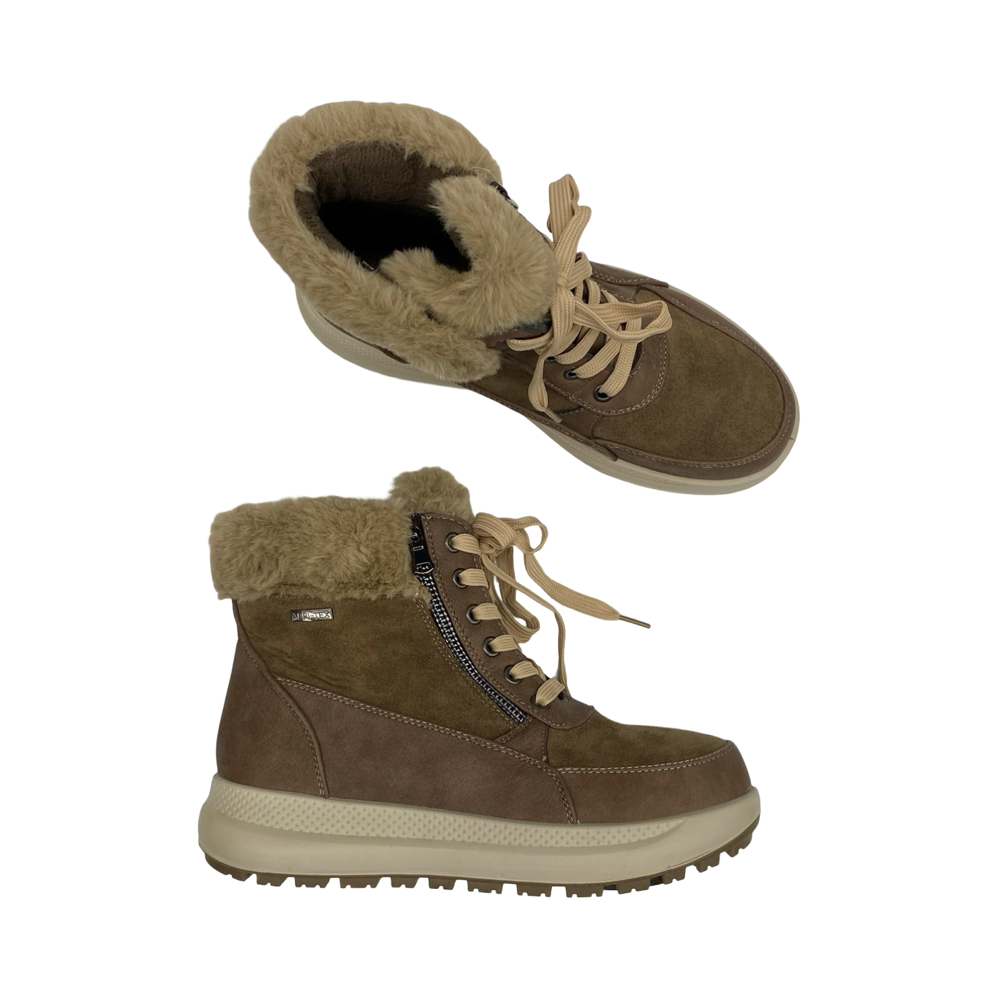 Boots Ankle Flats By Spring Step In Bronze, Size:7.5