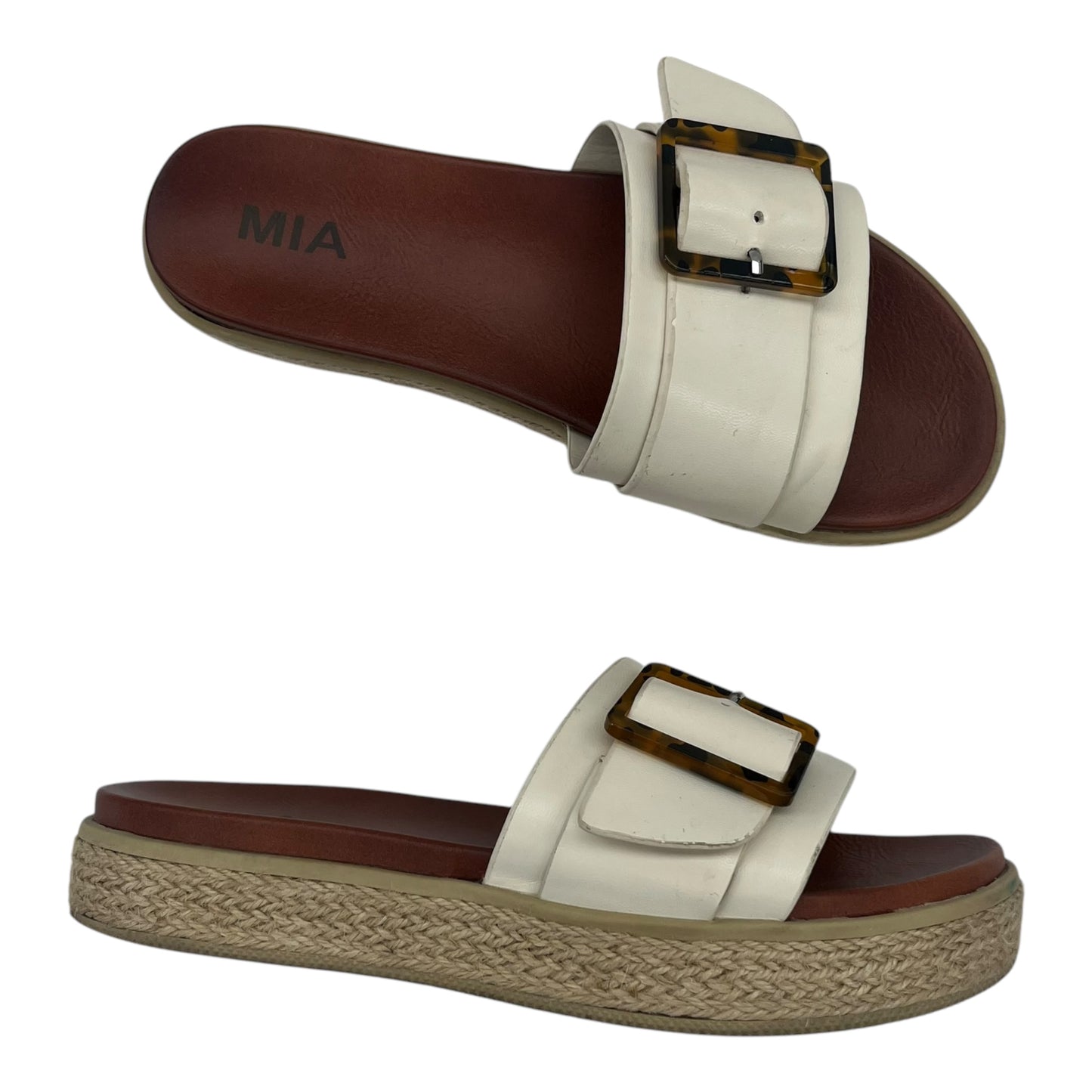 Sandals Flats By Mia In Cream, Size:8