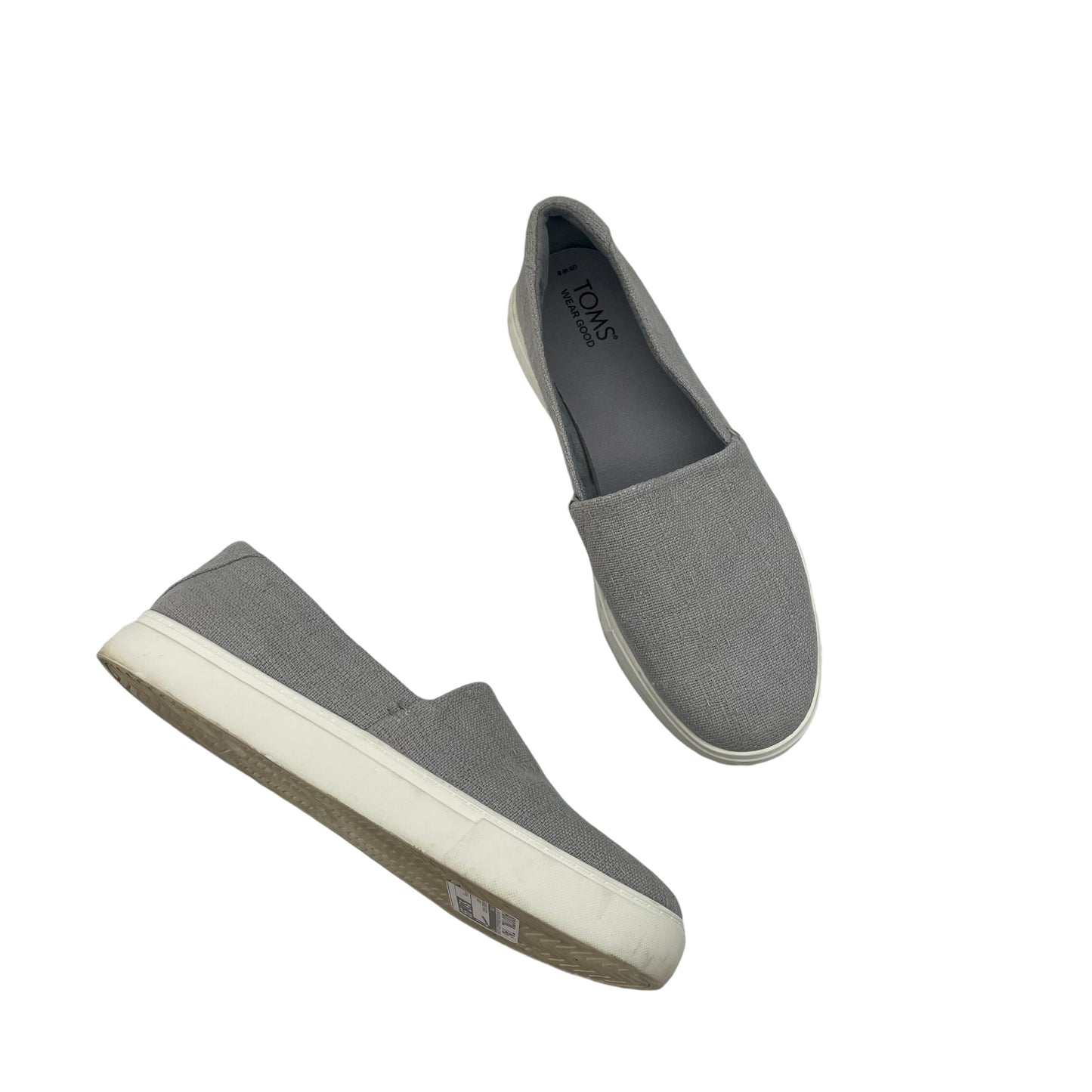 GREY SHOES FLATS by TOMS Size:9