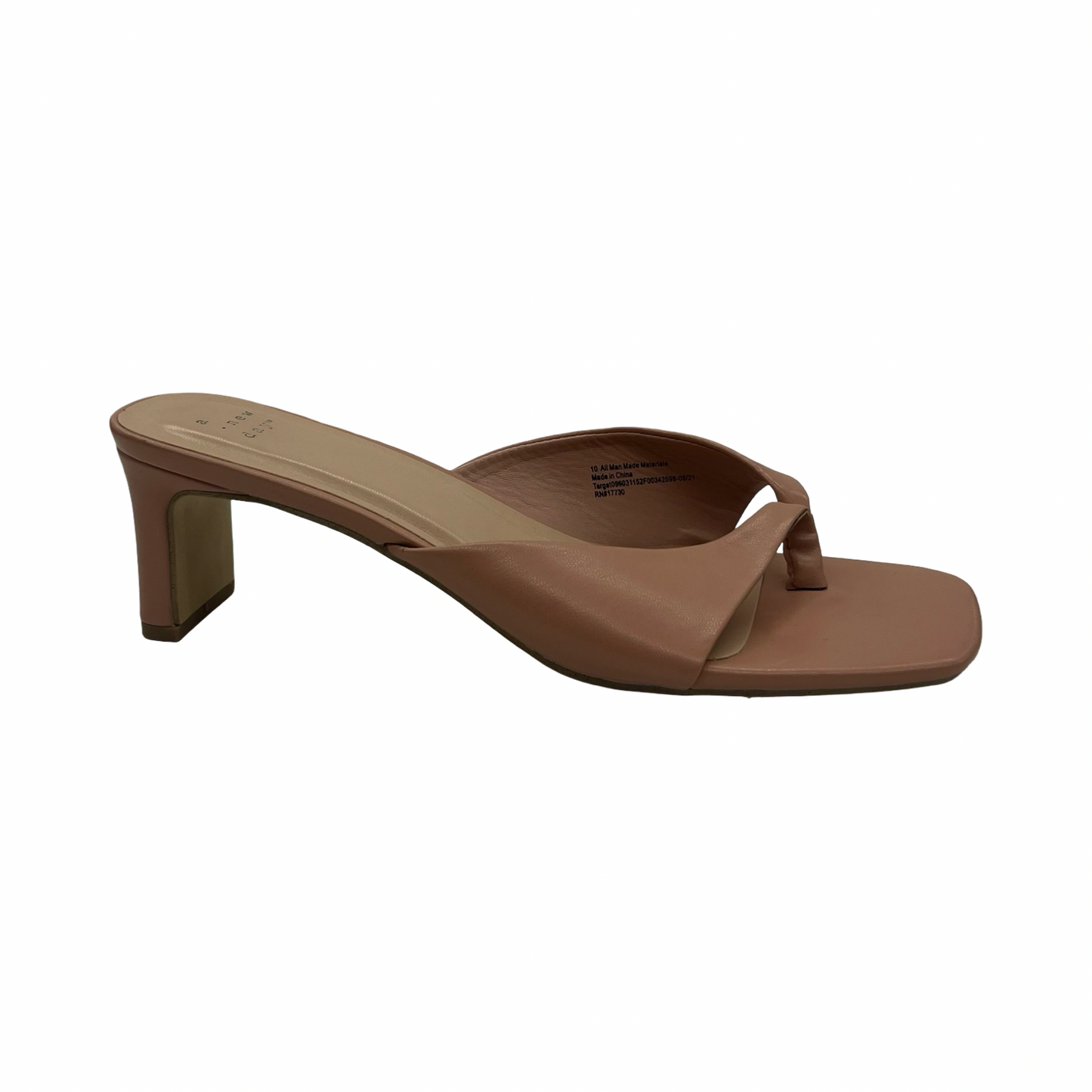 Sandals Heels Kitten By A New Day In Tan, Size:10