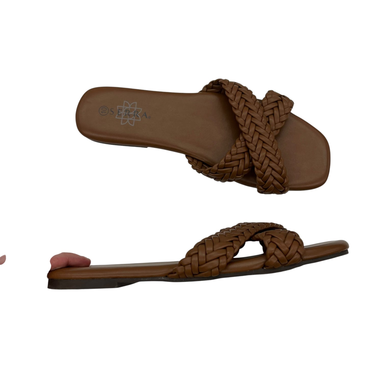 Sandals Flats By Serra In Brown, Size:10